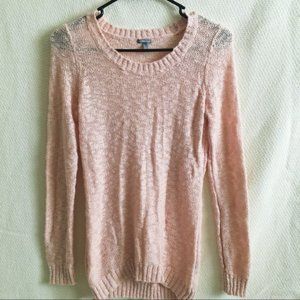 Baby pink thin charlotte russe sweater